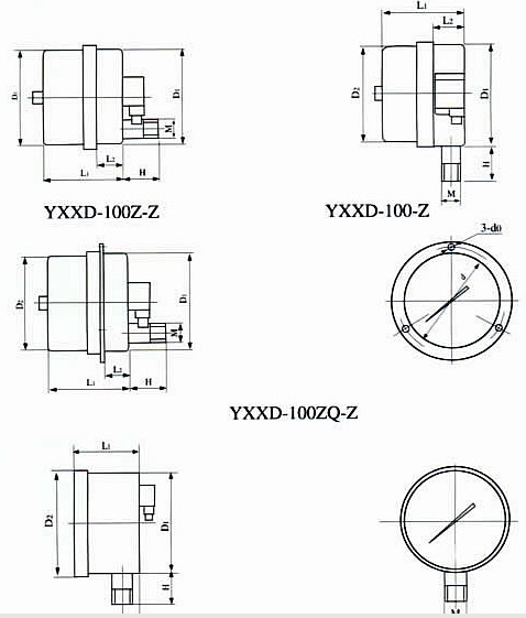 耐震光电信号电接点压力表YXXD-100-Z YXXD-150-Z